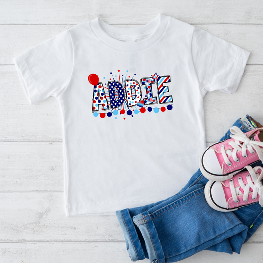 Kids Patriotic Custom Name